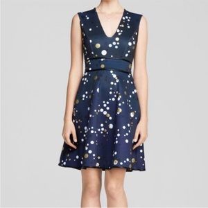 Cynthia Rowley size 6 scuba cocktail dress polka dot